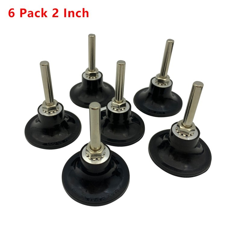 6 PACK 2 Inch Disc Pad Holder with 1/4″ Shank, Die Grinder Sanding for Polishing
