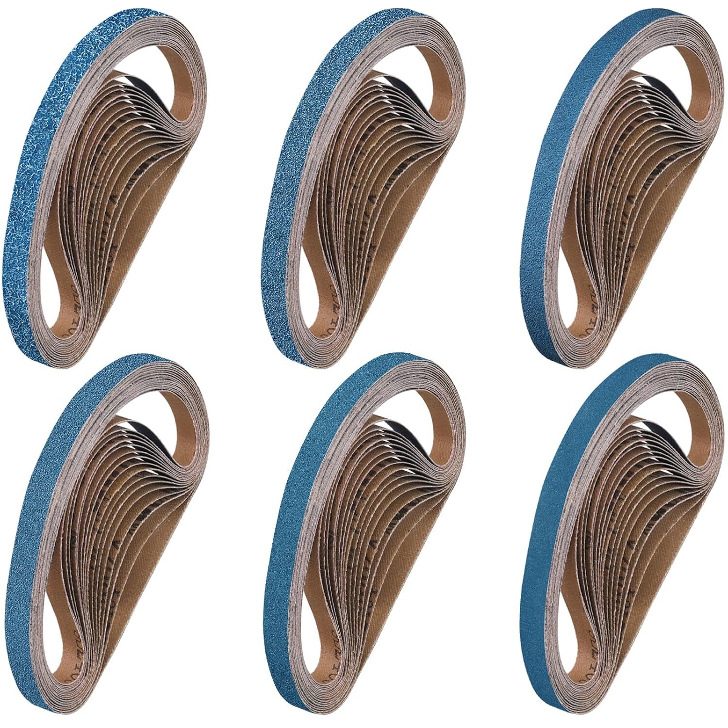 1/2 x 18 Inch Zirconia Sanding Belts for Metal 40-Piece Set 4 Each 40/60 grit…