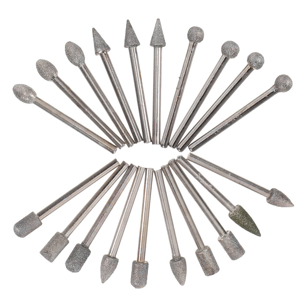 20 Pcs Grinder Tools Engraving Bit Abrasive Mounted Points Grinding Drilling