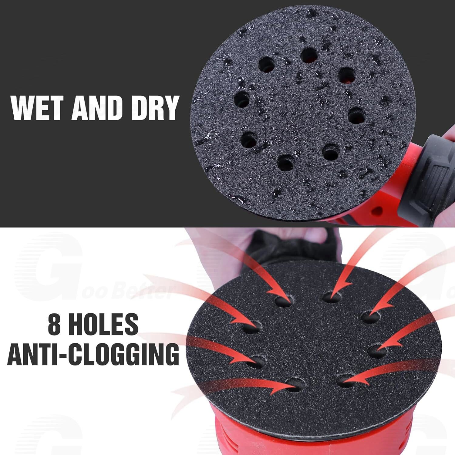 5in Sanding Discs 400-2000 Grit Wet Dry Sandpaper Hook Loop Orbital Sander Paper