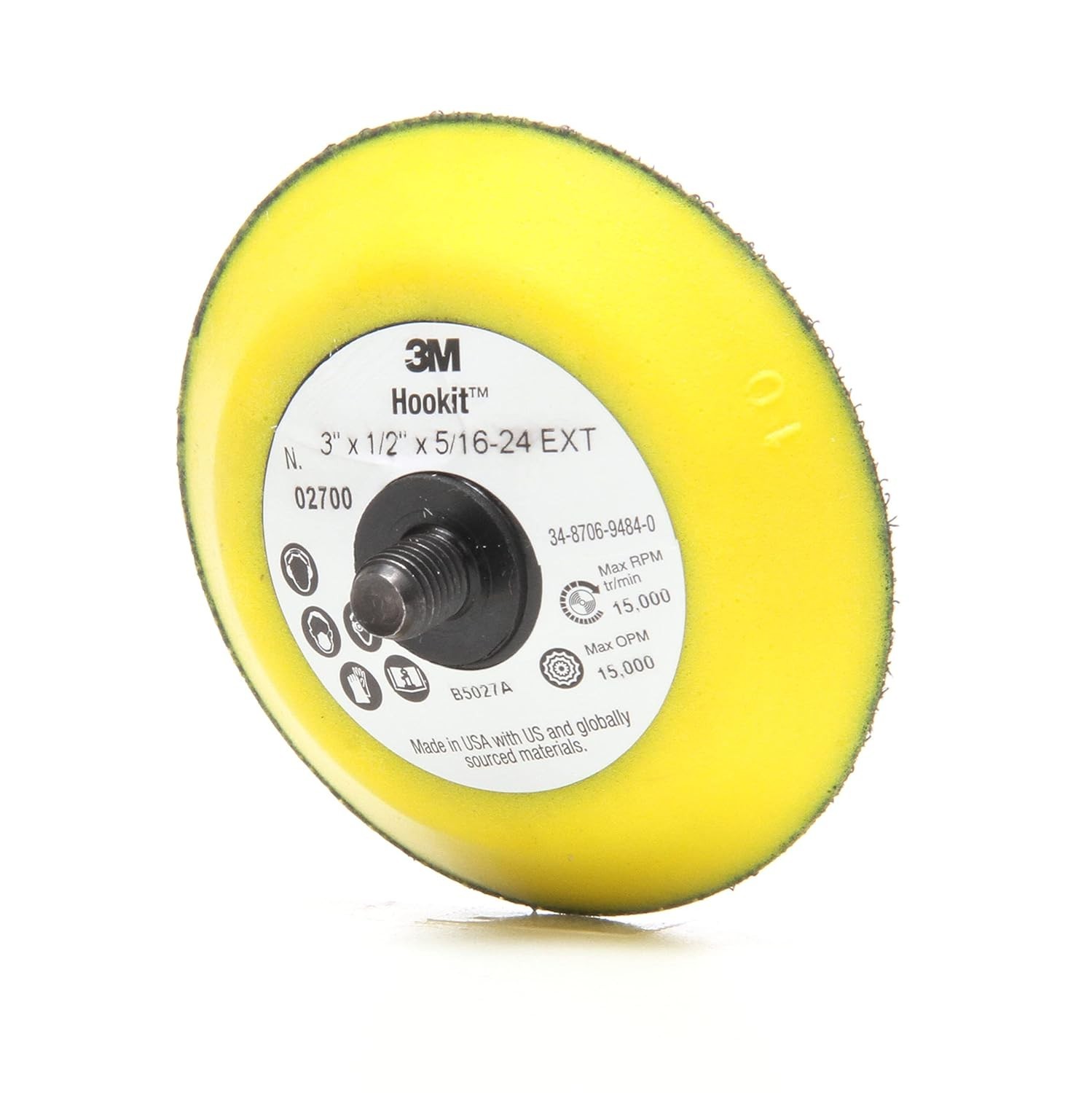 Hookit Disc Pad – For Hook and Loop Discs – Use With Random Orbital Sanders, …