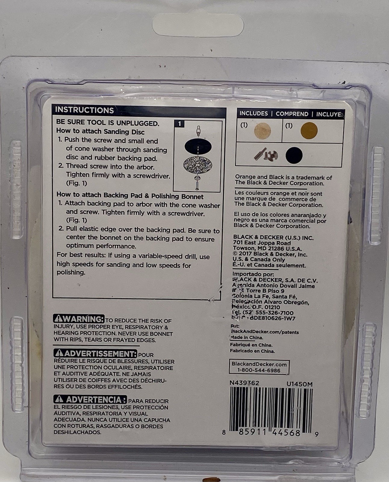 Brand New! BLACK & DECKER 5″/127MM DRILL SANDING AND POLISHING KIT