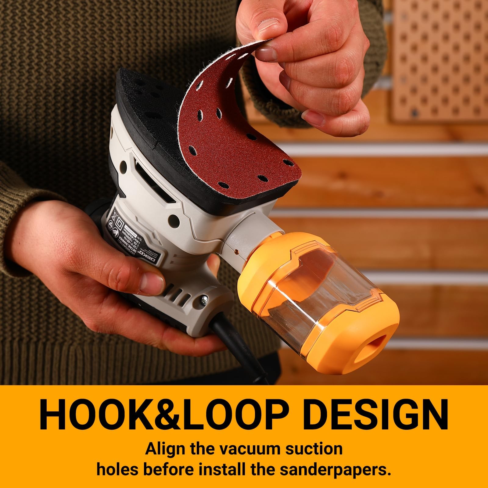 Detail Sander: DEKOPRO 1.5A Multi-Function Mouse Sander Electric Tool…