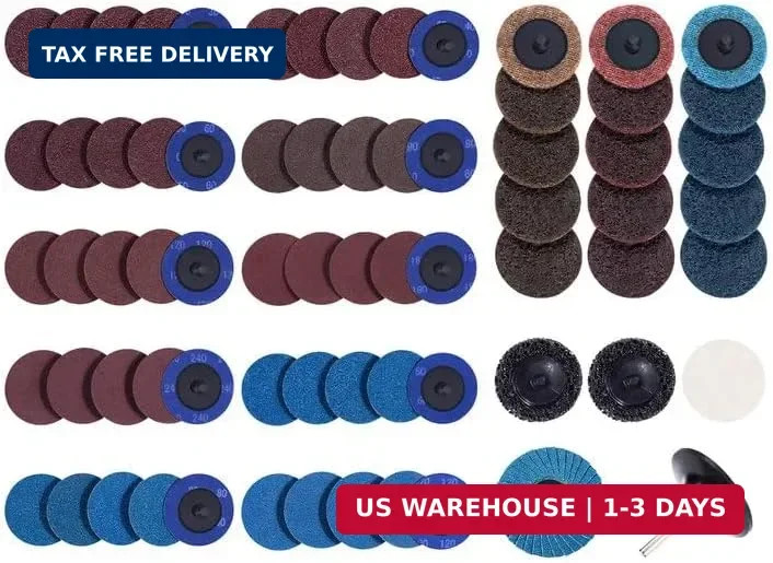 2 Inch Sanding Discs 70PCS Die Grinder Sanding Disc with 1/4″ Holder for Die Gri