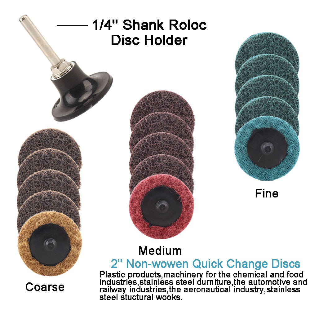 2 Inch R-type Sanding Discs Roll Lock Surface Sanding Discs Pad Polishing—50mm