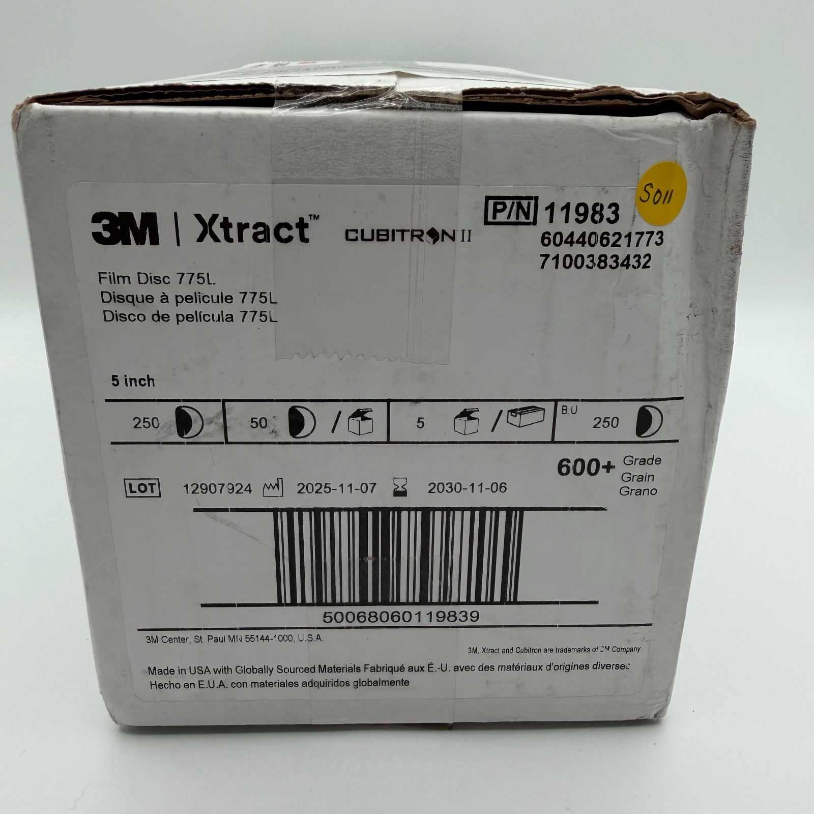 5 packs of 50 (250) 3M XTRACT CUBITRON II film disc 775l 5 in X NH 600+ 11983