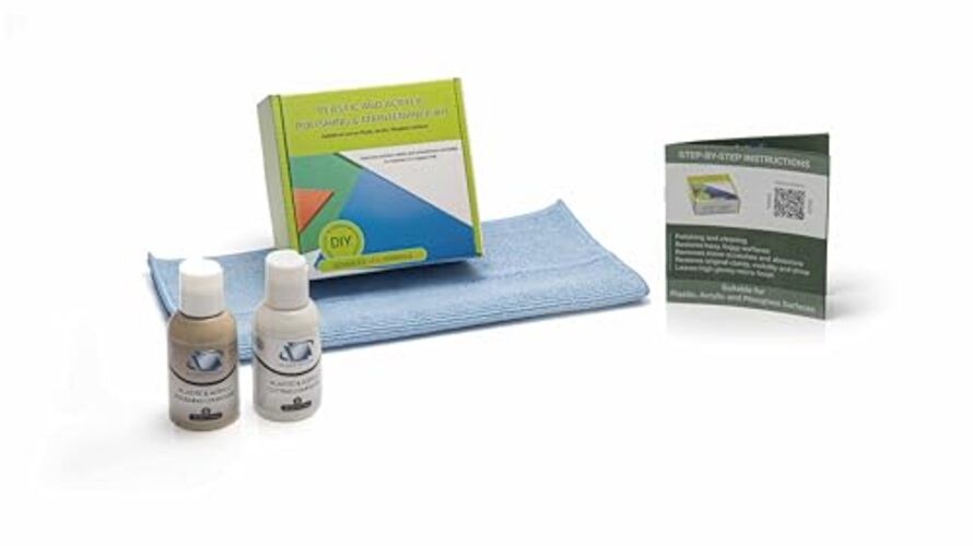 Plastic & Acrylic Polishing Kit by Hand, Restores High Gloss, Repairs Hazy,