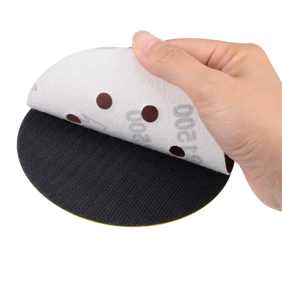 50PCS 5 Inch 8 Hole Hook and Loop Sanding Disc 1000 Grit Flocking Sandpaper