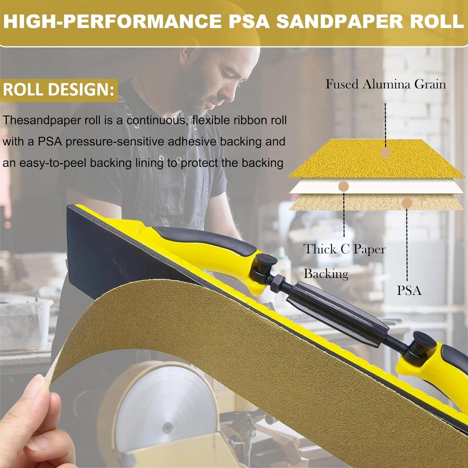 Total 20 Yards Long Continuous Roll Kit – 80 120 220 320 Grit Longboard