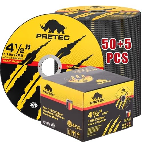 Cut Off Wheels 4-1/2″, 50+5 Pack Metal Cutting Wheel,Thin 4.5” 4.5″ 55Pcs