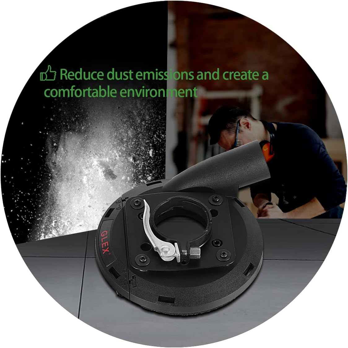 Angle Grinder Dust Shroud 4/4.5/5 Inch Universal Surface Grinder Dust Shroud (12
