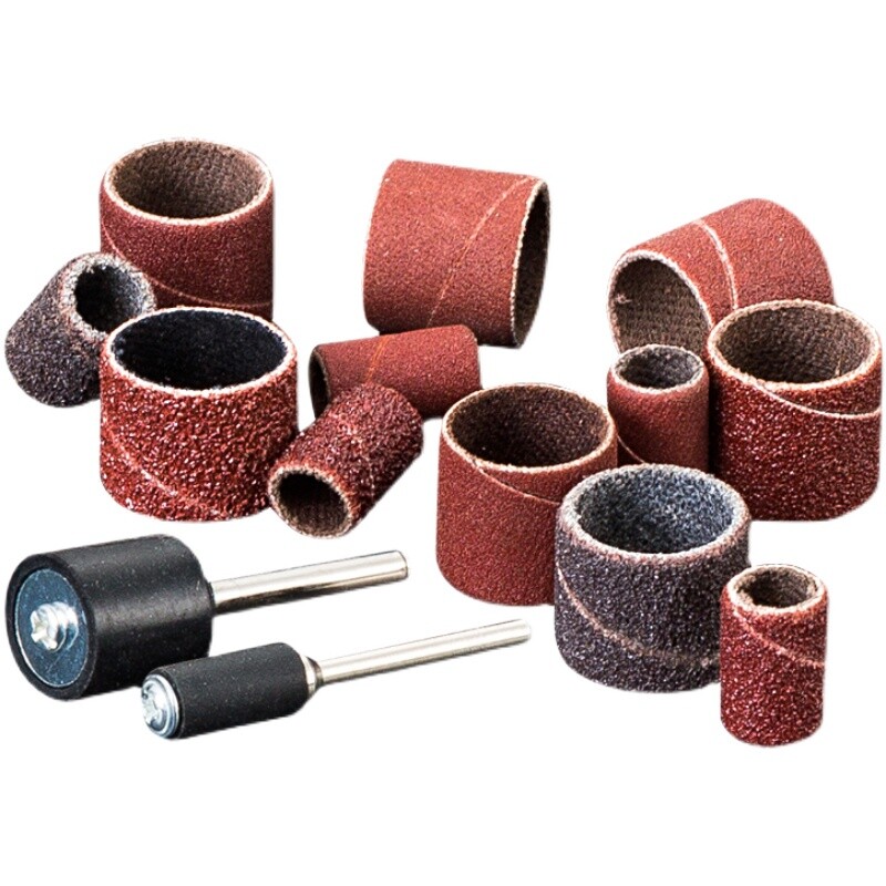 Sanding Band Drum Sleeve 80-600 Grit 8mm 15mm Mandrel For Dremel Rotary Tool