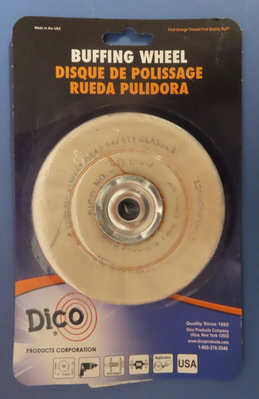 Dico 4″ Diameter .5 inches Thick Buffing Wheel 1/2″ arbor 527-36-4