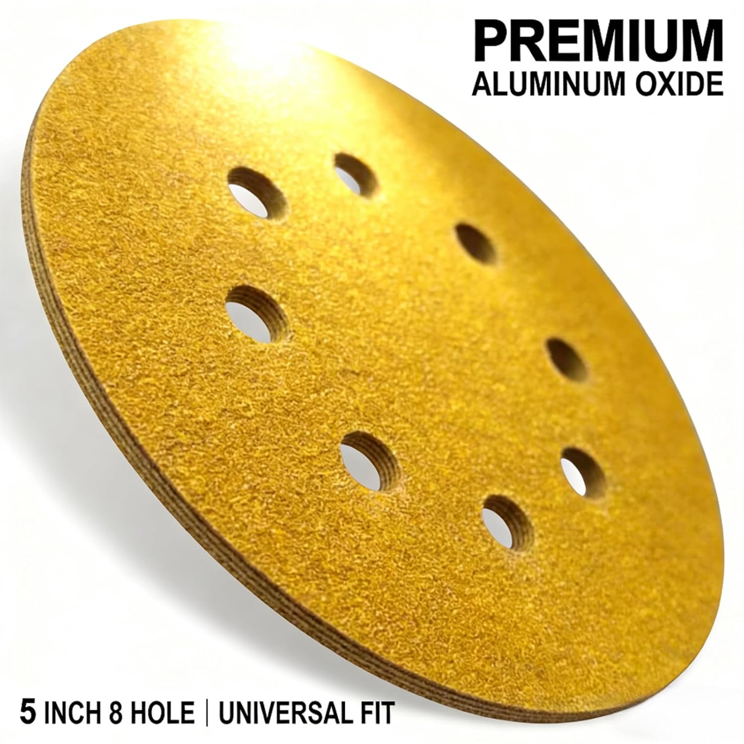 50-Pack,5-Inch 8-Hole Premium Hook and Loop Sanding Discs,120-Grit Random Orbit