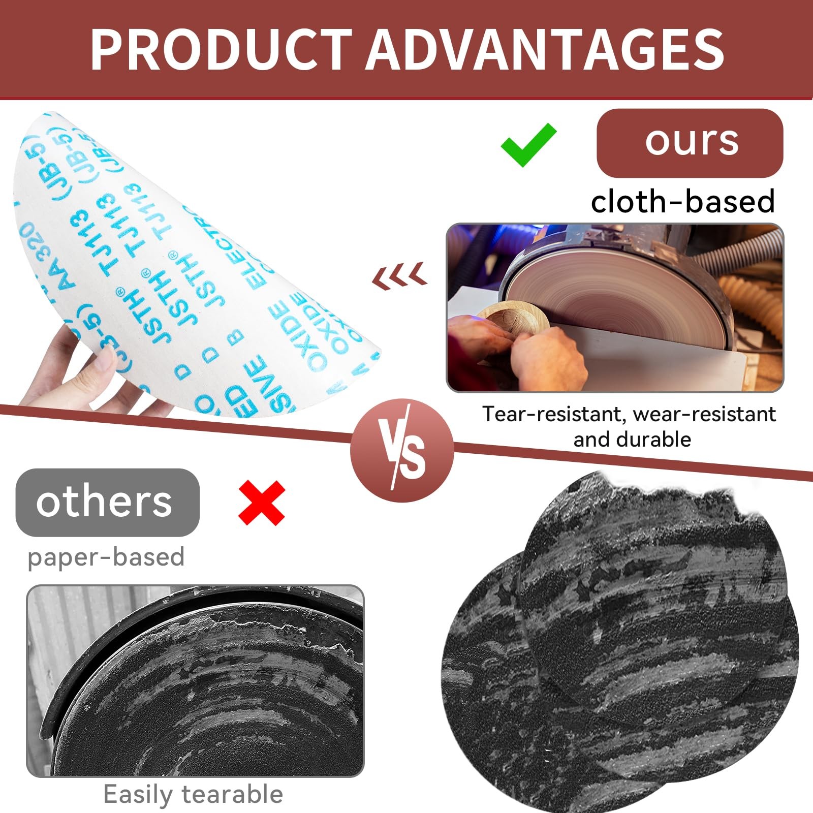 12 inches PSA Self Adhesive Stickyback Sanding Discs – 3 Each of 40 80 120 18…