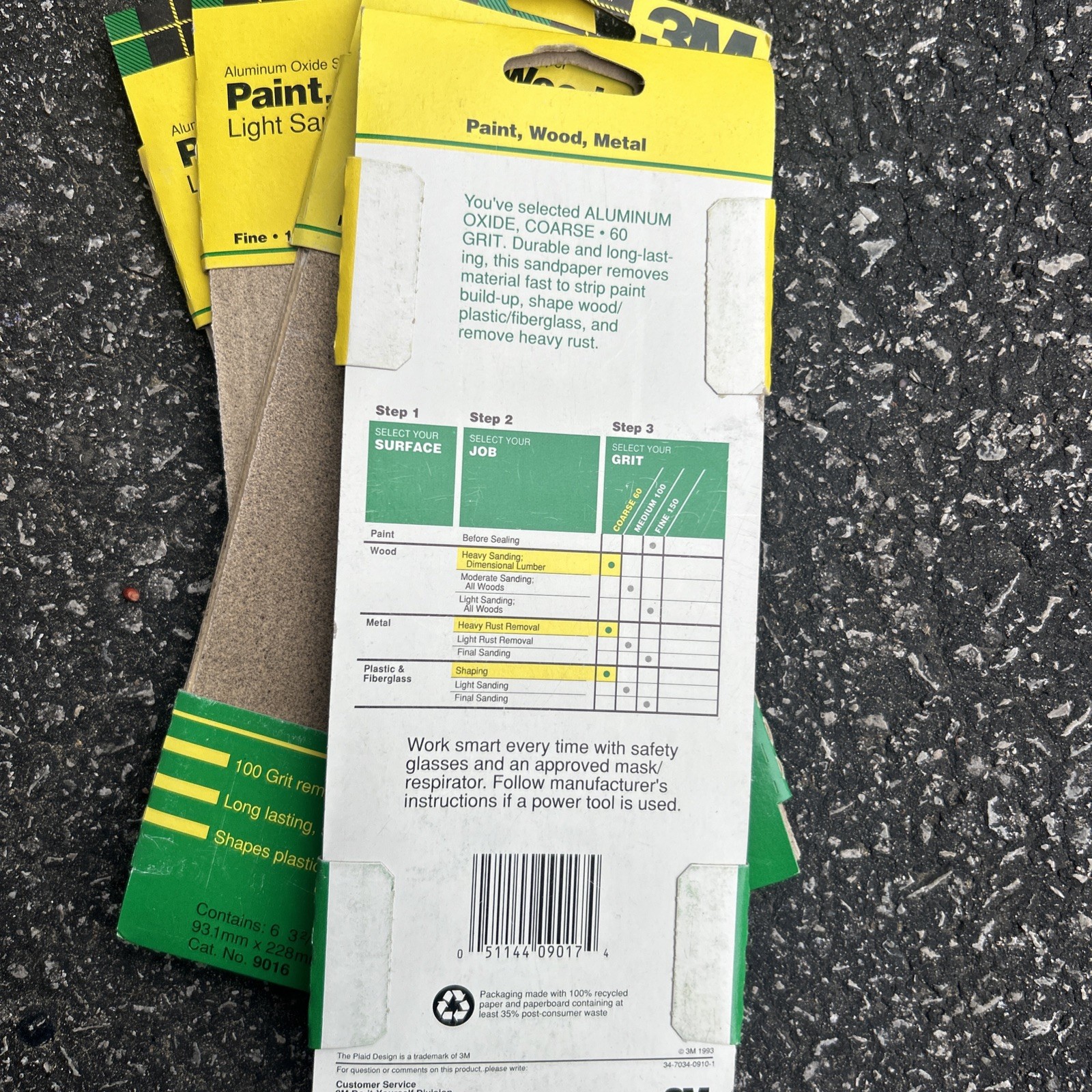 4- 3M General Purpose Sandpaper Sheets, 3-2/3-in by 9-inch, Fine Grit – NA9015