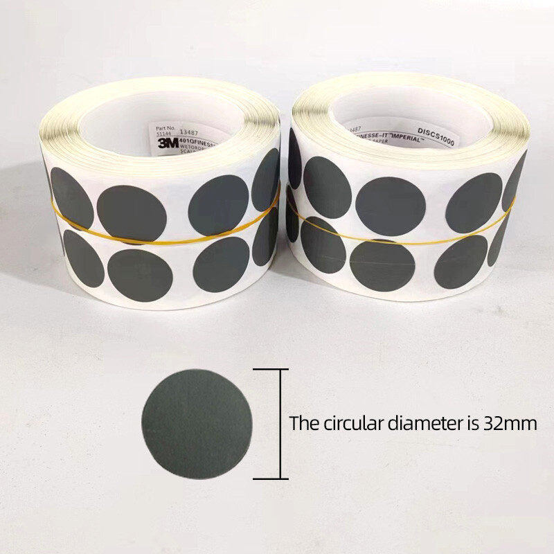 3M 401Q 13487 Sandpaper Roll 32mm 1Inch Round Sanding Dish Discs（1000pcs/roll）