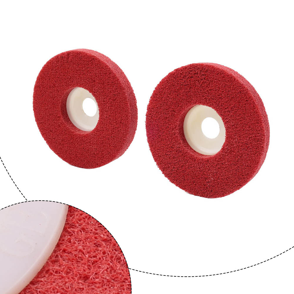 2-10Pcs 4” Nylon Fiber Polishing Wheel Abrasive Buffing Disc For Angle Grinder