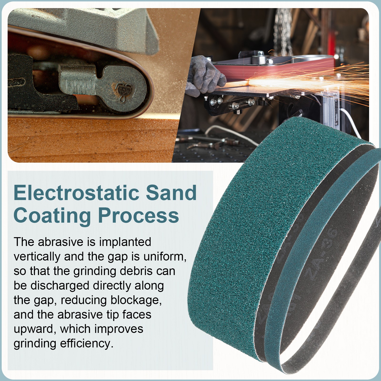 3/8 x 13 Inch Sanding Belts, 40 Pcs 40/60/80/120 Grit Zirconia Belt