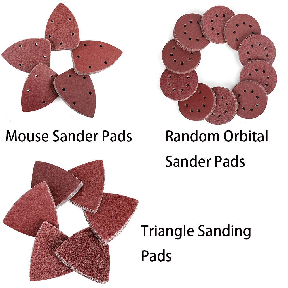 WORKPRO 150PC Sanding Disc Set/150PC Triangle Sanding Pad/150PC Mouse Sander Pad