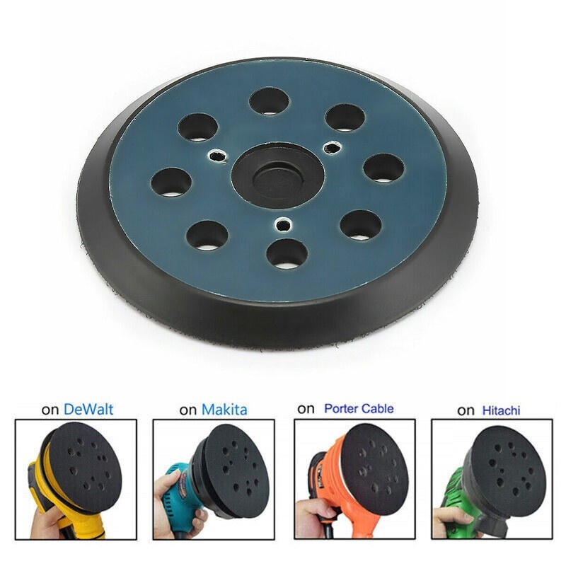 2X 5″ Orbital Sander Pad Hook&Loop For DeWalt DW4388 D26450 D26451 D26453 D26456