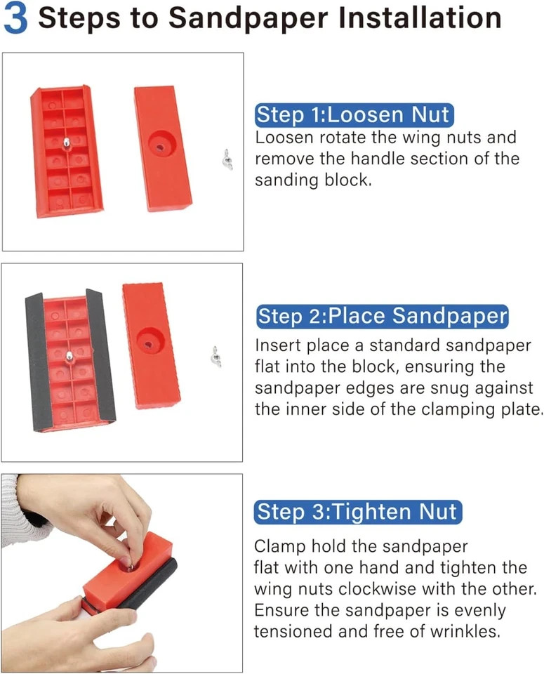 SCOTTCHEN Hand Sanding Blocks Auto Body, 25Pcs Sandpaper Woodworking Furniture S
