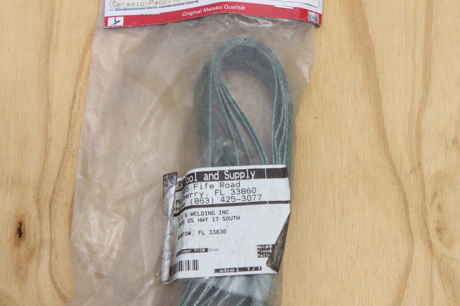 Sanding Belt 1/2″ x 18″ P60 CER 10/pk Mfr # 626361000