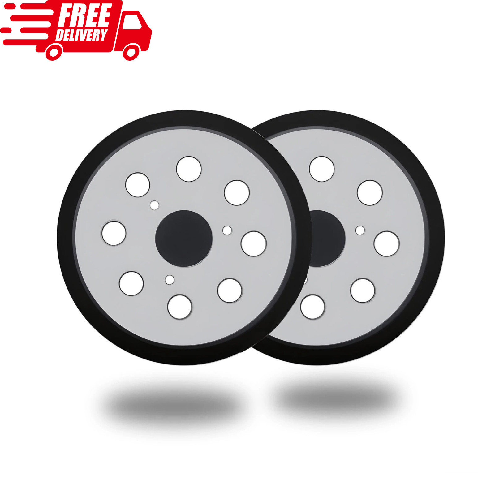 2pc 5″ 8-Hole Metal Replacement Sander Sanding Pads Hook for Dewalt Porter Cable