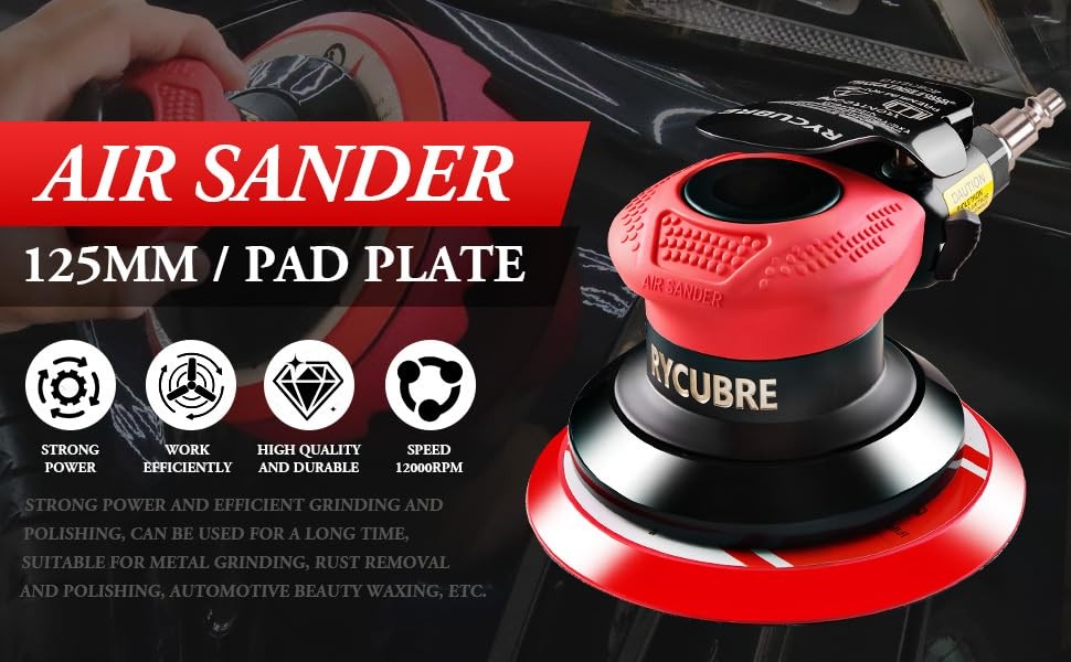 Rycubre 5 Inch da Sander – Professional Air 5-inch without vacuum, 5
