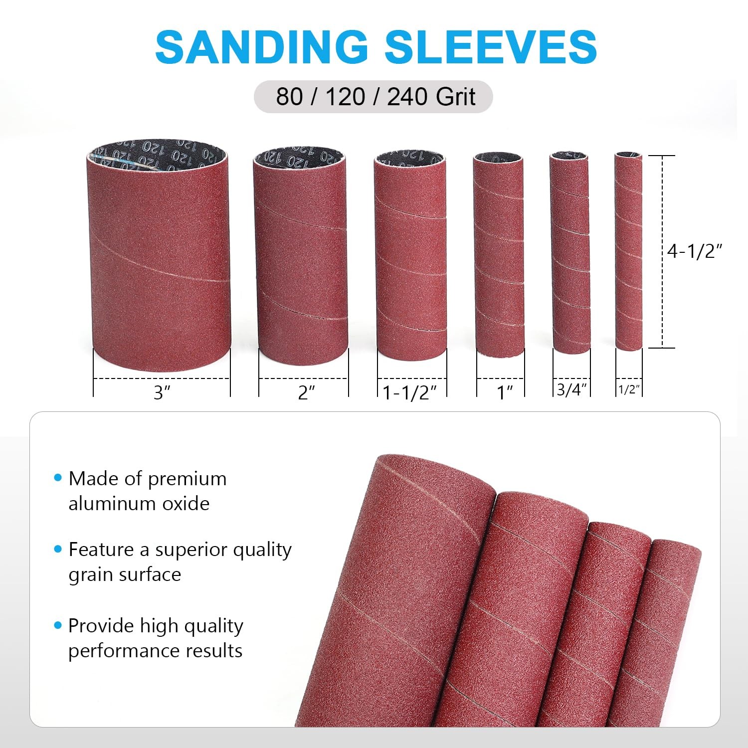 Scottchen PRO 4-1/2 Drill Press Sanding Spindle Kit,Spindle Sander Drum Kit