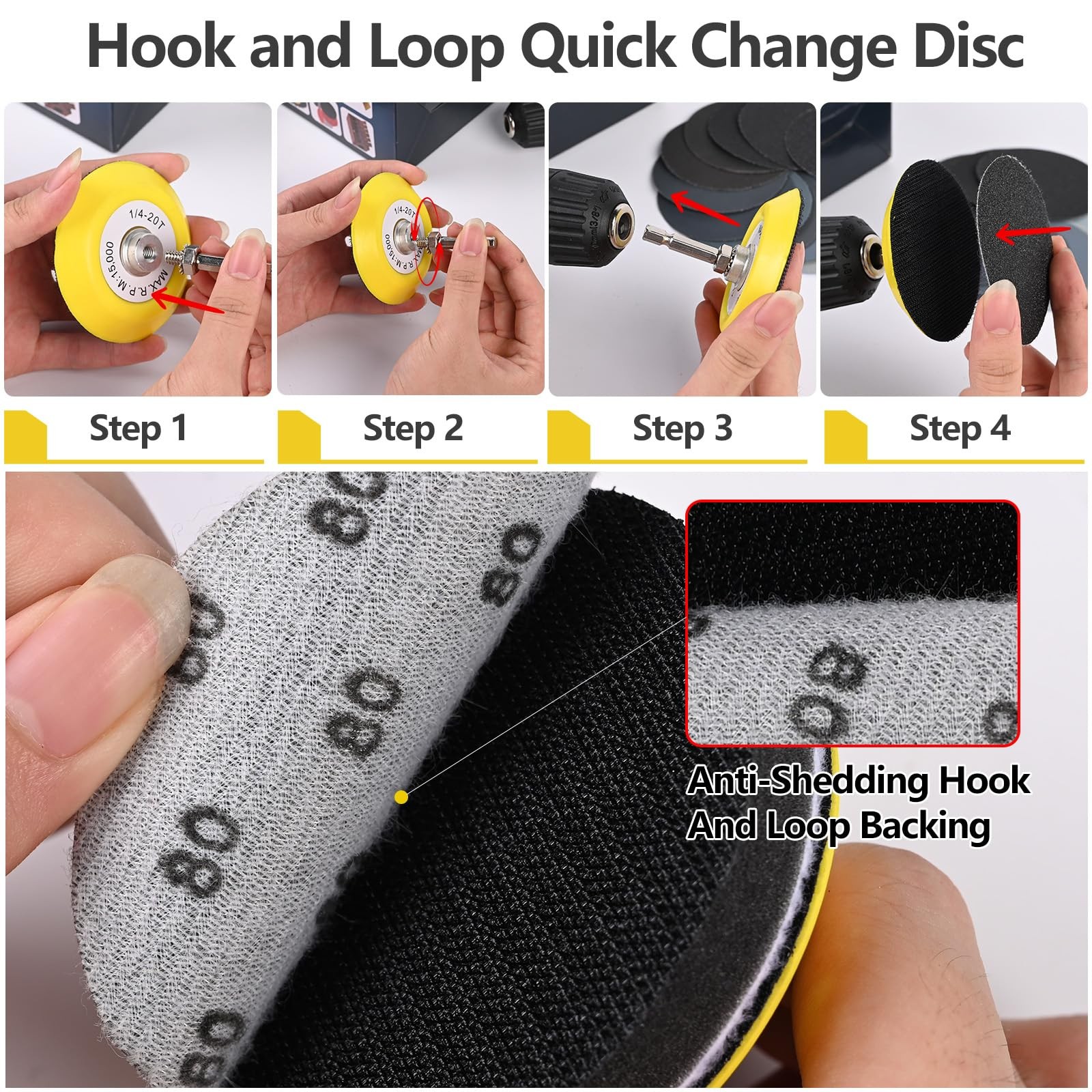 193Pcs 3 Inch Polishing Kit Hook and Loop Sanding Discs, Headlight Restoratio…