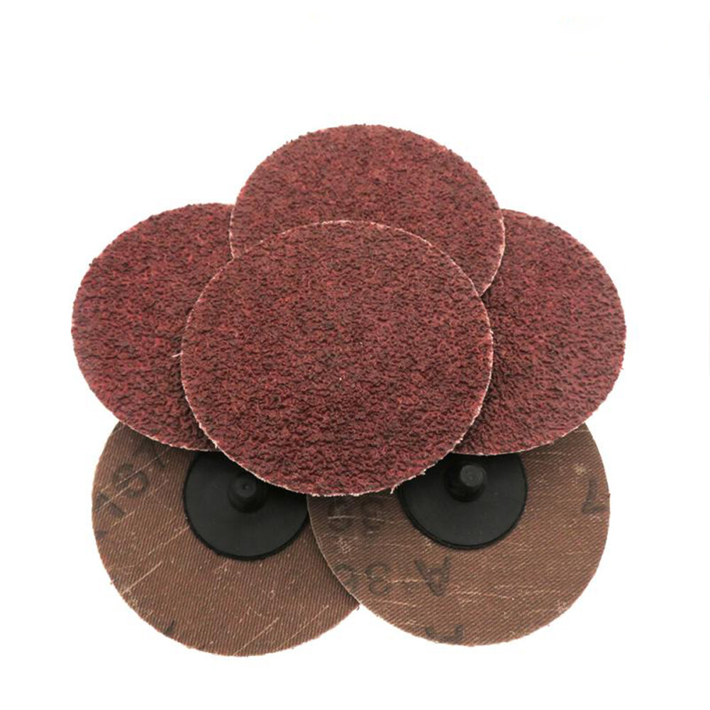 3” 75mm 36/60/80/120 Grit R-Type Sanding Discs Abrasive Roll Lock Sandpaper