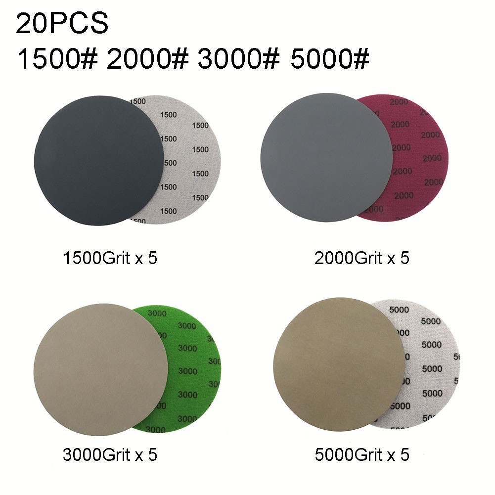Rough and Fine 6 inch Sanding Discs 1500 2000 3000 5000 Grit Wet Dry Sandpaper