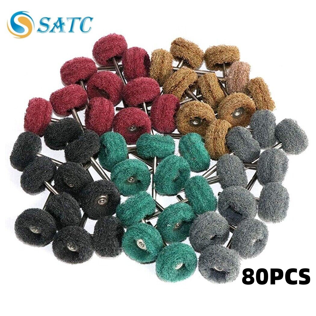 80PCS Metal Polishing Buffing Wheel Burr Kit Rotary Tool Accessories for Dremel