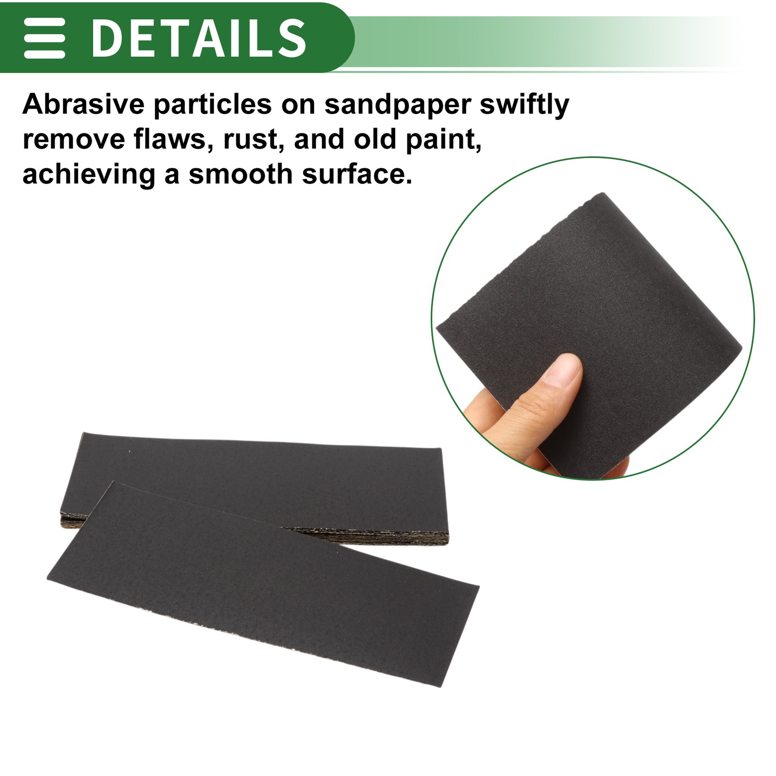 Sandpaper 230x93mm 400 Grit 30 Pcs Black Hook & Loop Sanding Sheets