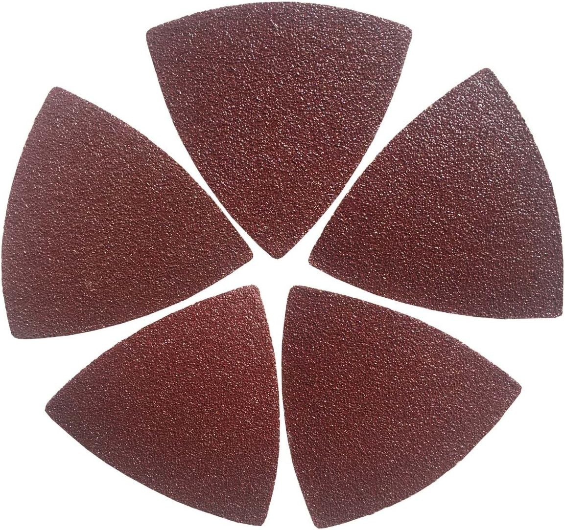 60 Pcs 80 Grits 3-1/8 Inch 80mm Triangle Oscillating Tool Sandpaper