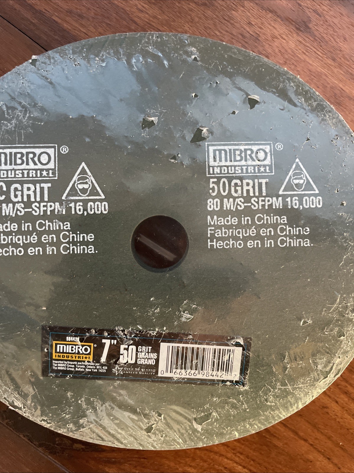 Lot Of 50 Discs- 7”x 7/8″ Fiber Resin Sanding Disc Alum Oxide 50 Grit 16,000rpm