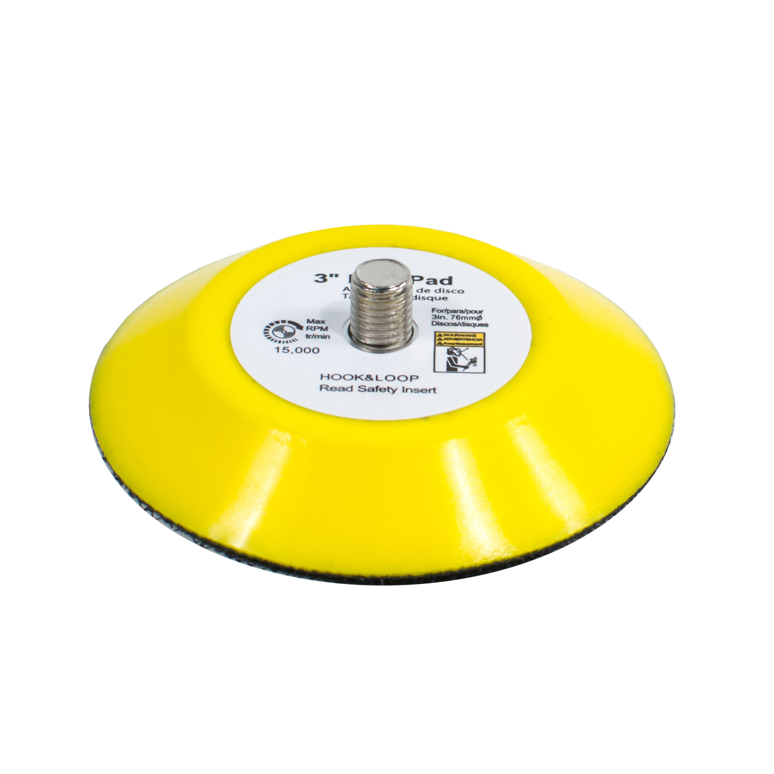 TGR 3″ Hook and Loop Sanding Backup Pad 5/16-24 Male Thread