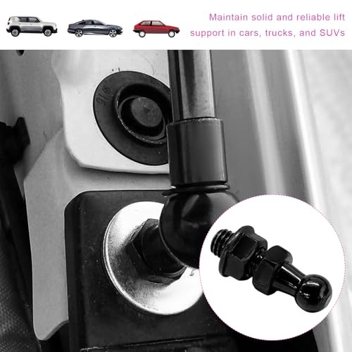 4 PCS 10 mm Ball Stud with Hardware Nuts, 5/16″-18 Thread 9/16″ Long Black