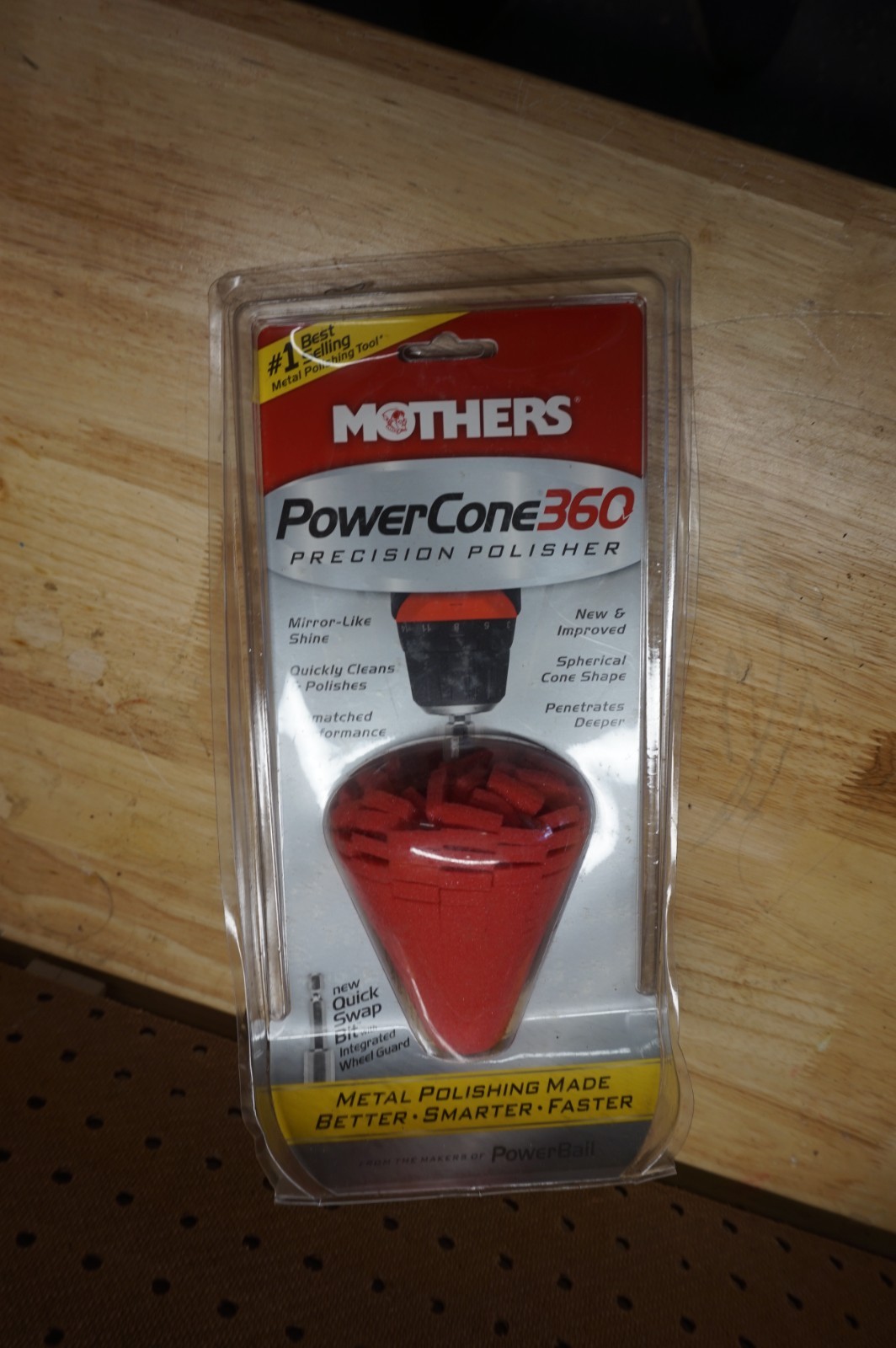Mothers PowerCone 360 Polishing Tool Precision Metal Polisher Red New!!