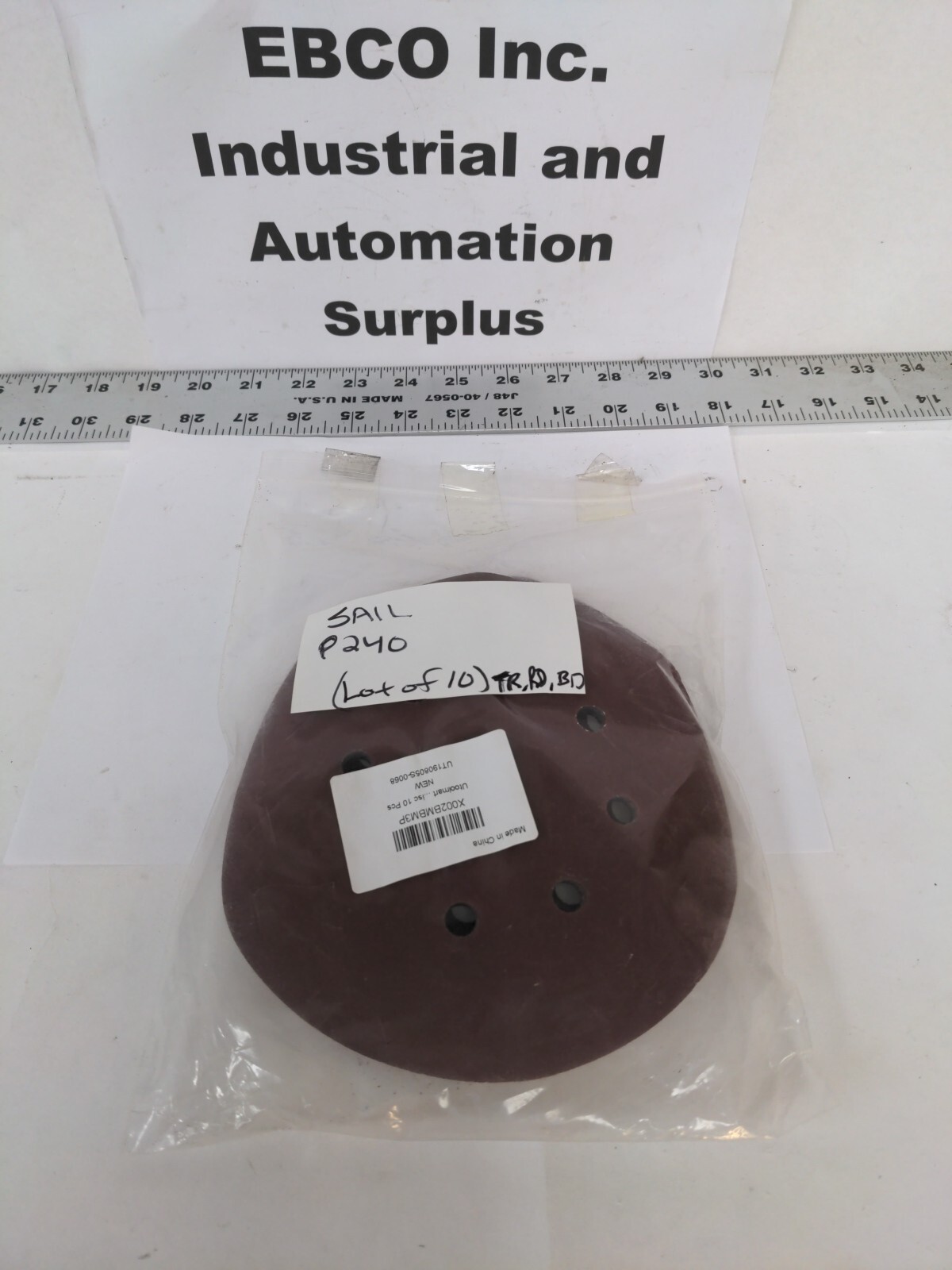 SAIL P240 SANDPAPER DISCS, LOT OF 10