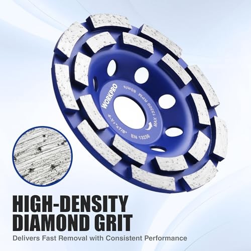 4.5″ Diamond Concrete Grinding Wheel, Double Row Cup Wheel 4.5INCH(Double Row)