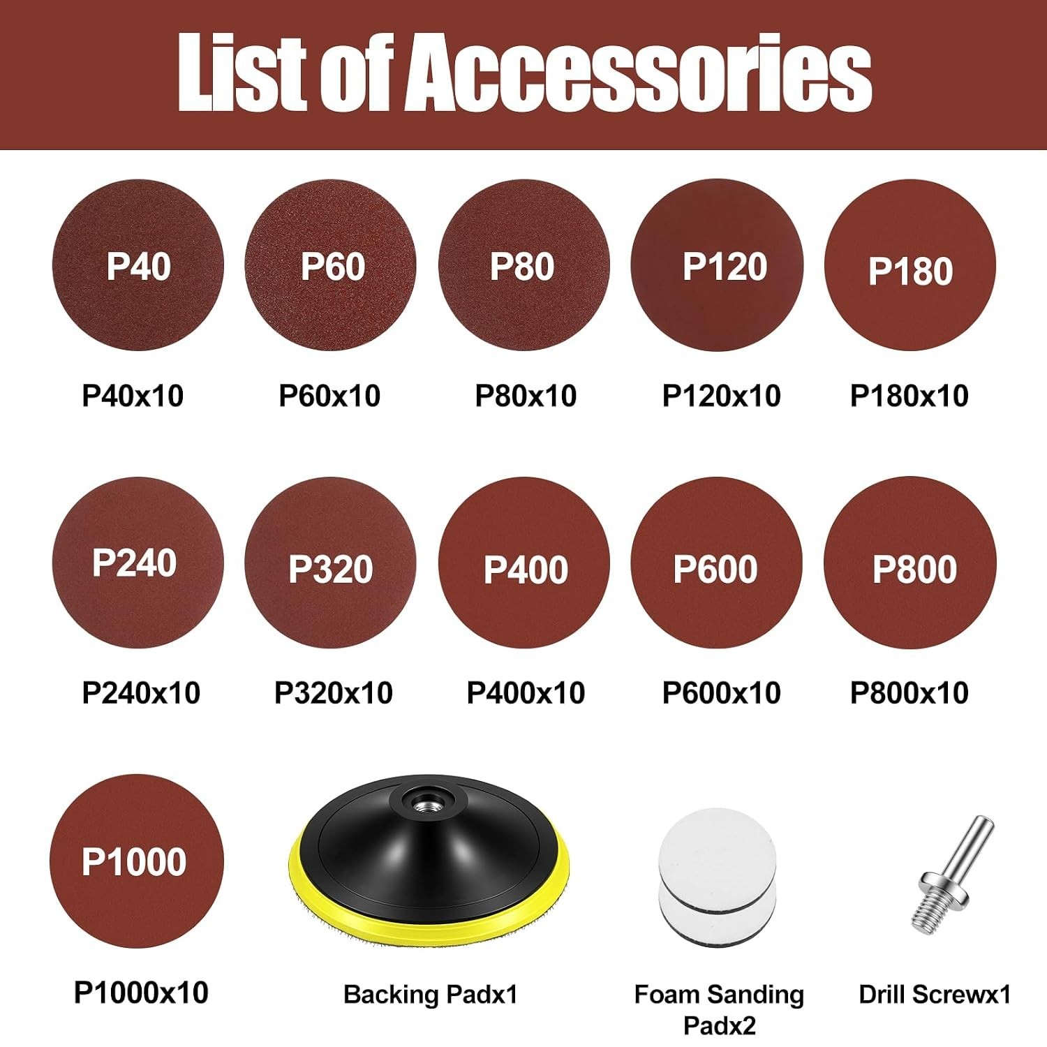 Comprehensive 114-Piece Sanding Disc Set for Grinders – Easy Switch Grits