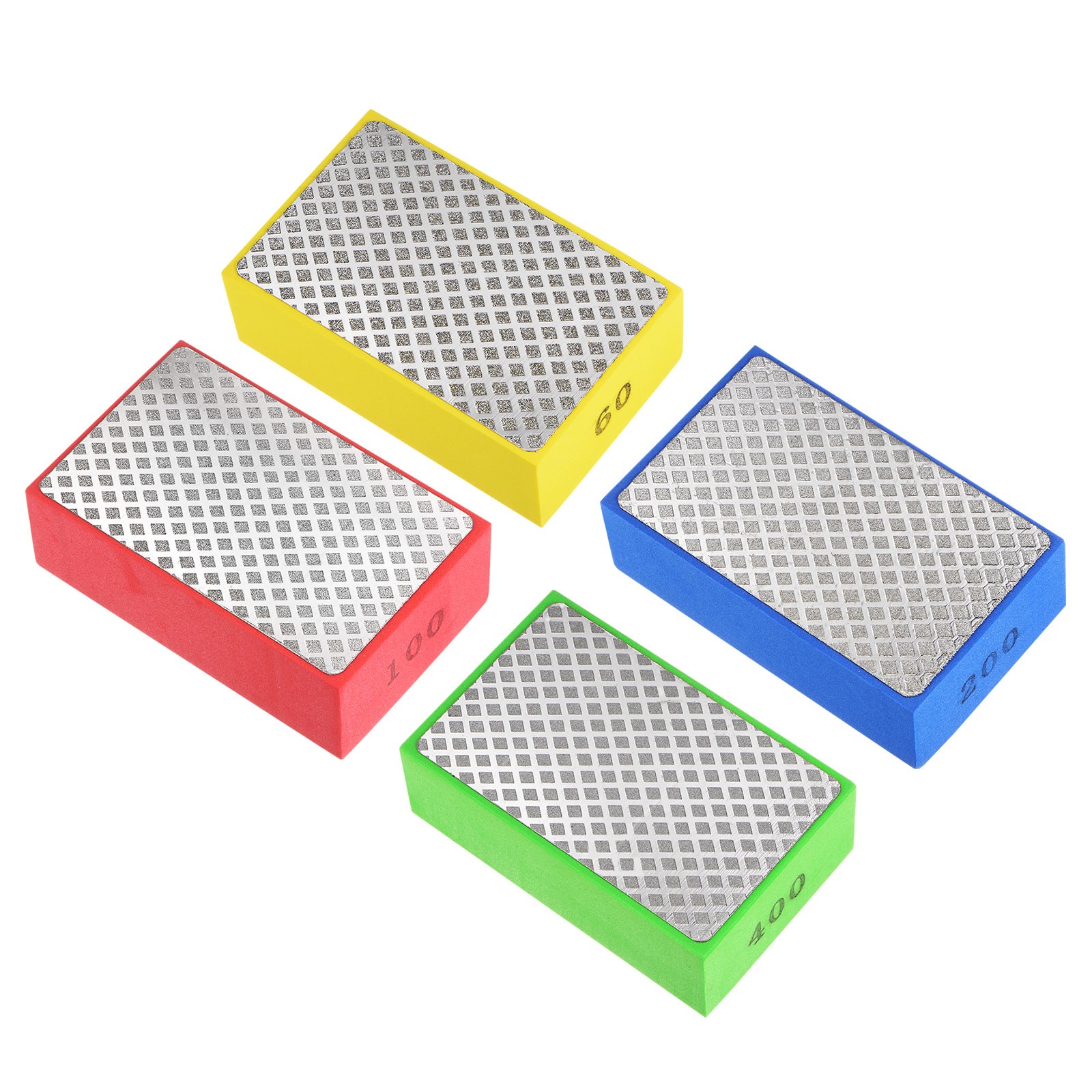 4 pack Diamond Polishing Pad Set 60# 100# 200# 400# Grits Mesh Surface