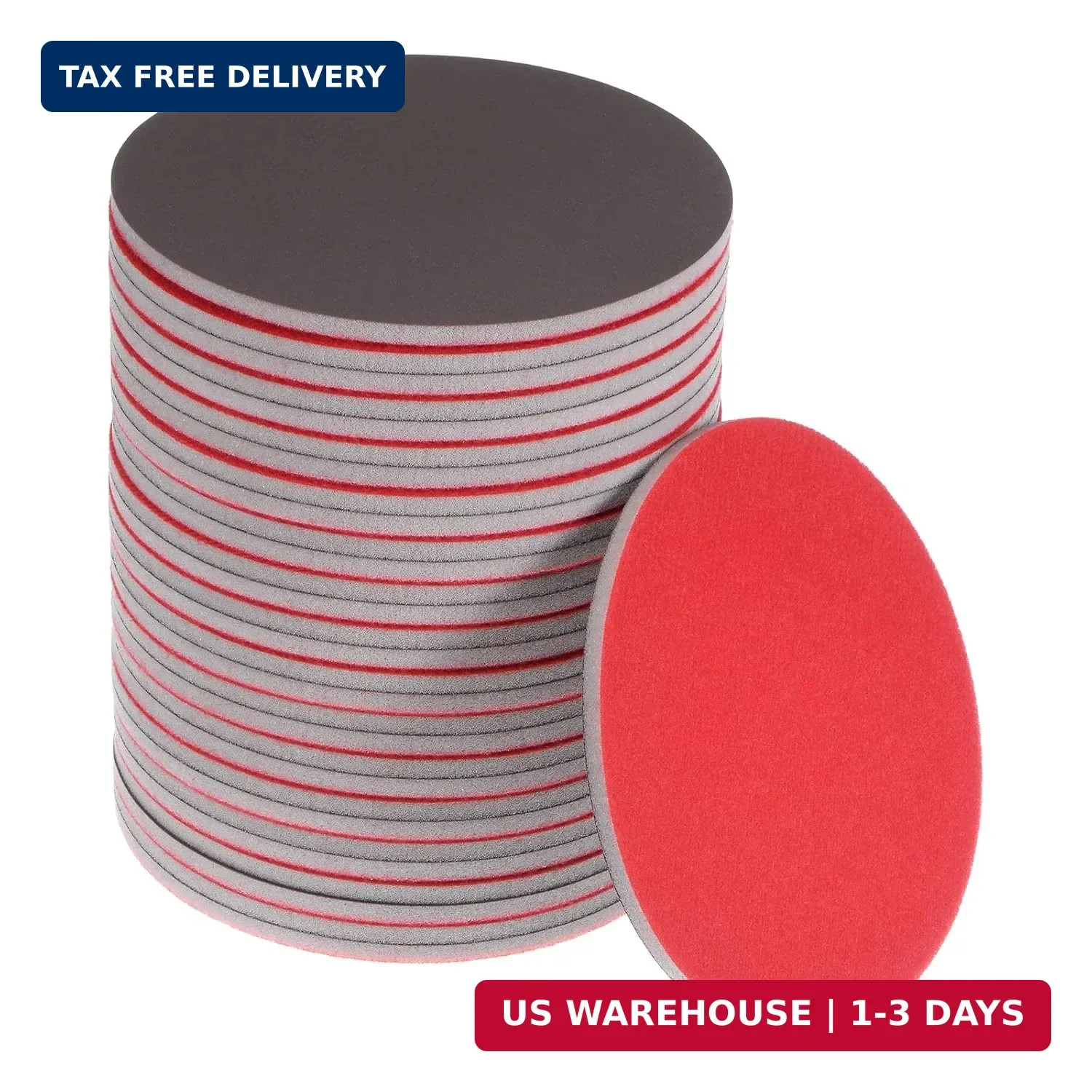 30pcs 3000 Grit Sanding Sponge 6 Inch Hook and Loop Sponge Sanding Disc W