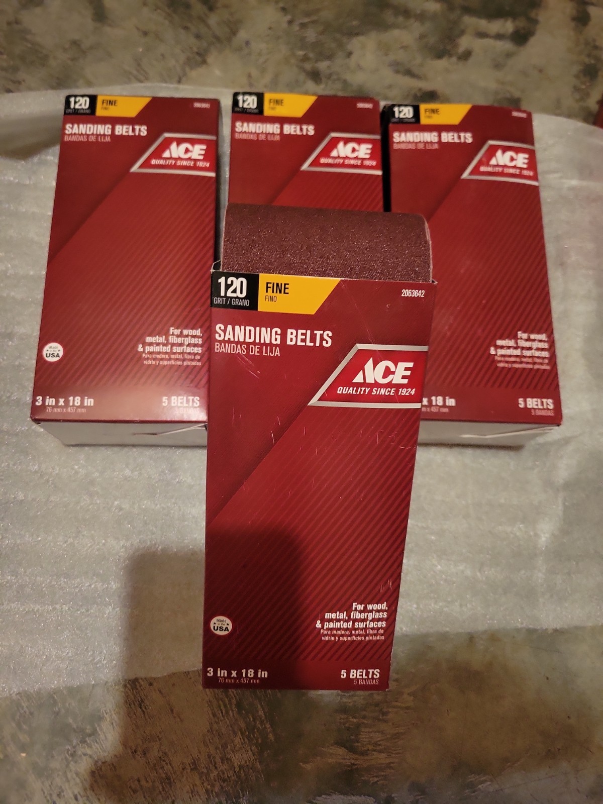 3″ x 18″ Sanding Belts 120 Grit Belt Sander Sandpaper 4 Packs Of 5 Total 20 Lot
