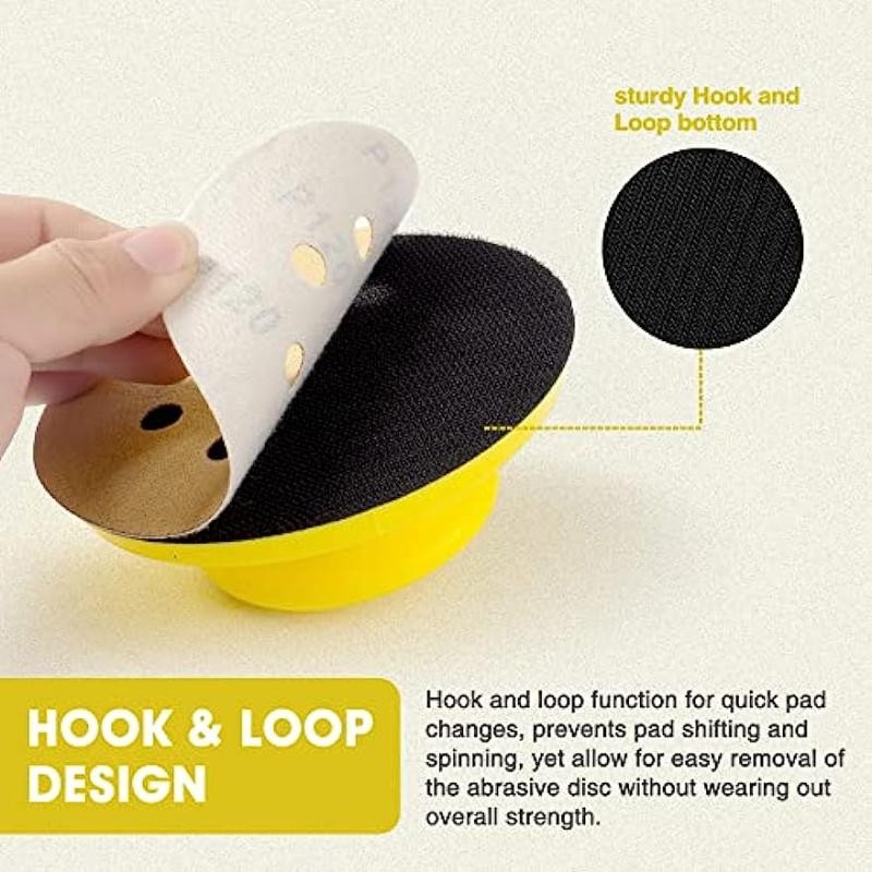 1pcs 5/6 Inch Hand Sanding Block Hook and Loop Hand Sanders for Wood Round and M