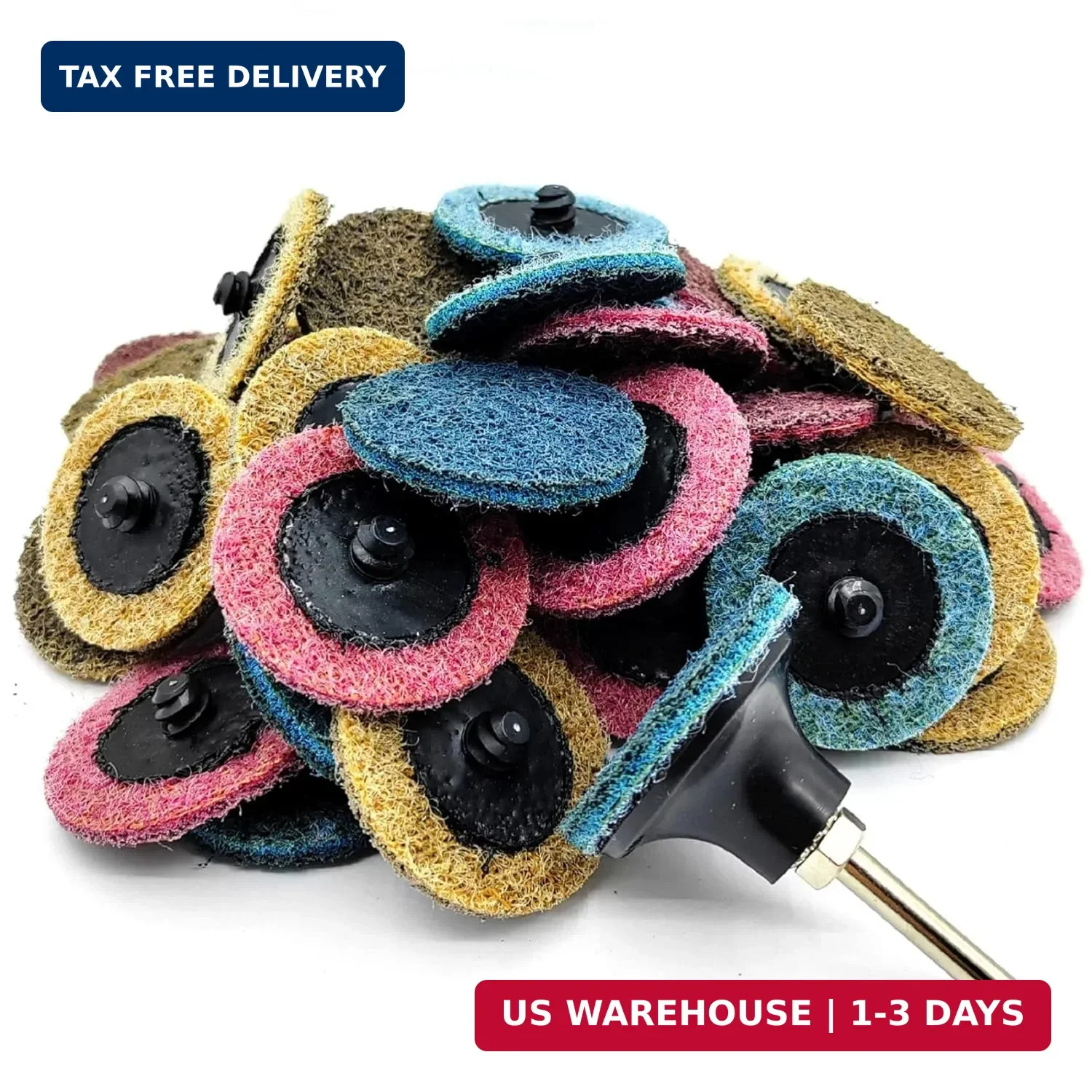 50Pcs 2 inch Quick Change Sanding Discs, Nylon Surface Conditioning Discs, 1/4″