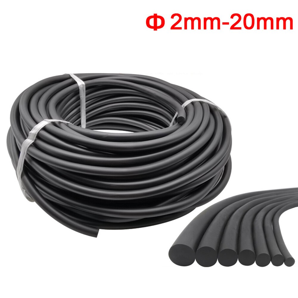 Black Solid Nitrile Rubber Strip O-Ring Cord Oil Water Seal Gasket Dia 2mm-20mm