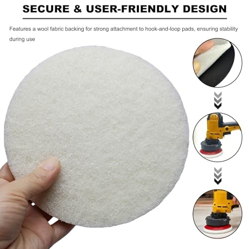 10 Pack 6 Inch Multipurpose White Scrubber Scouring Pads Flocking 2000 Grit